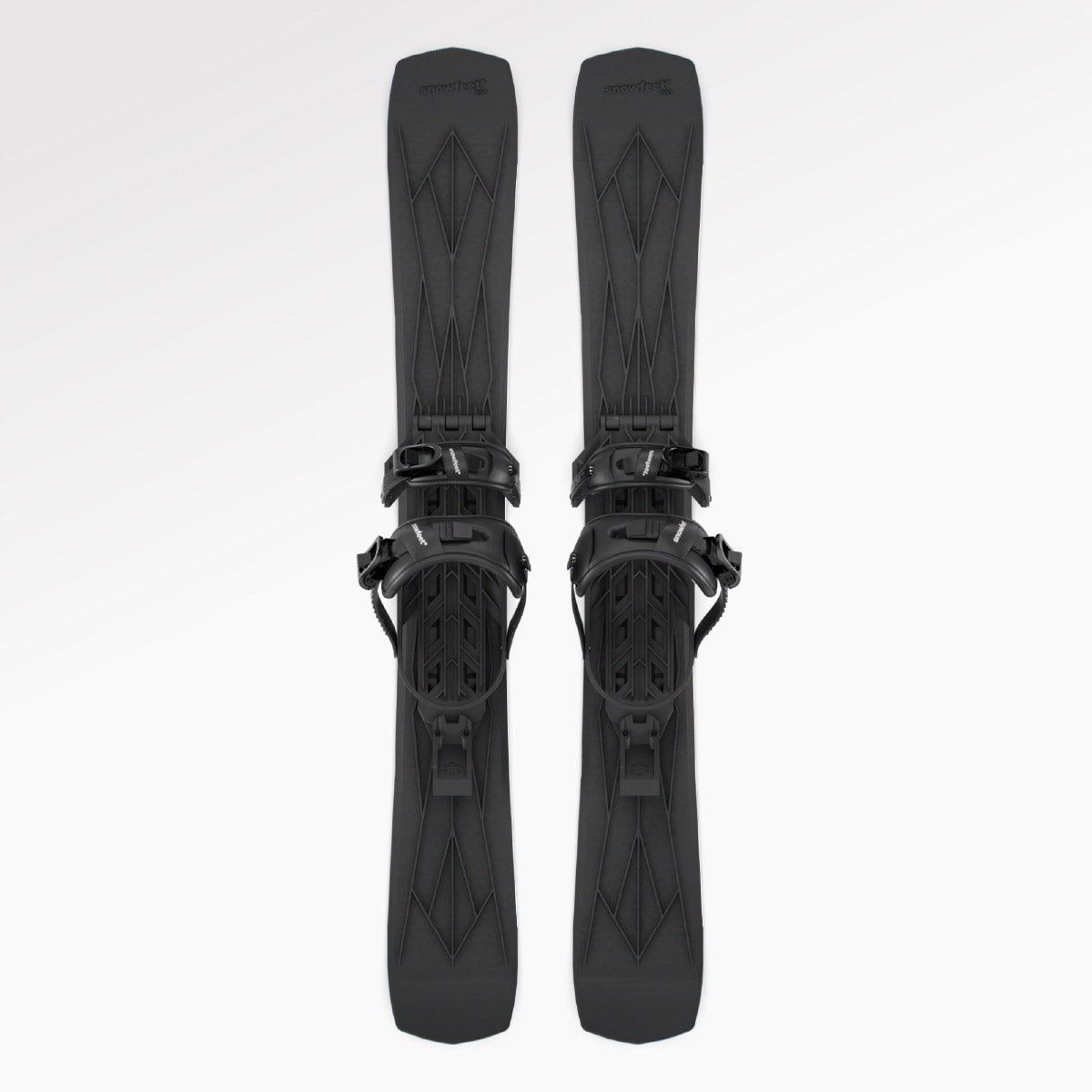 Snowfeet Walkski short backcountry touring skis for hiking and skiing, Climbing skins included, Fiberglass-reinforced polyamide.