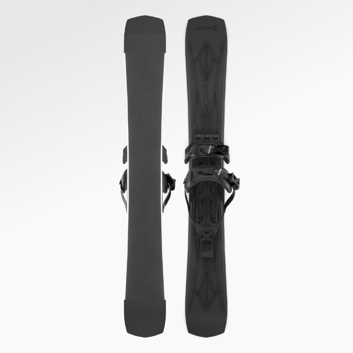 Snowfeet Walkski short backcountry touring skis for hiking and skiing, Climbing skins included, Fiberglass-reinforced polyamide.