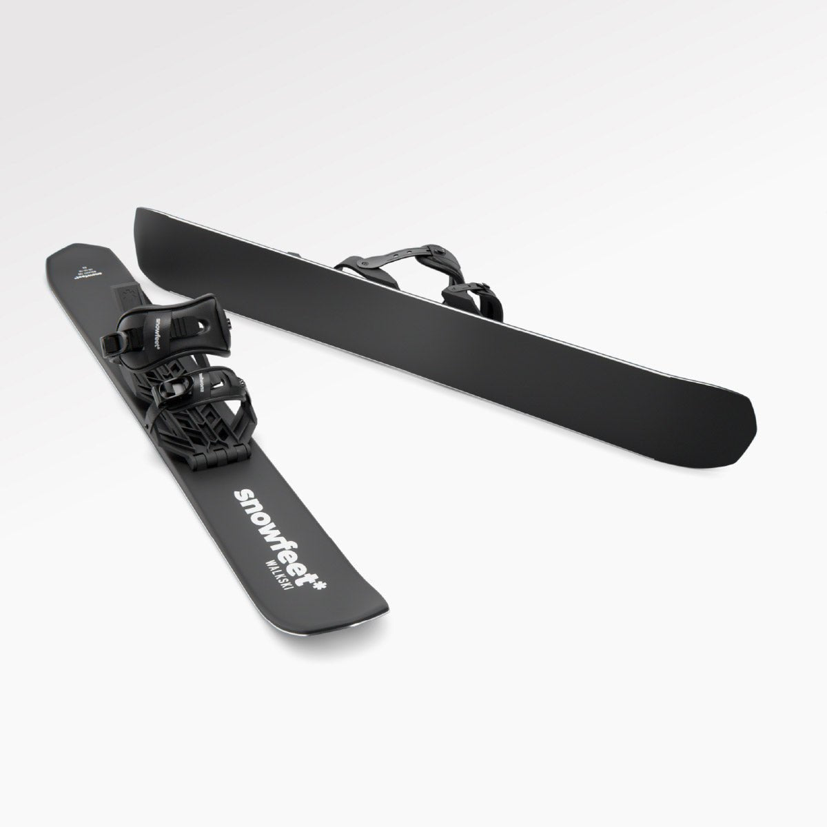 Snowfeet Walkski short backcountry touring skis for hiking and skiing, Climbing skins included, wood core.