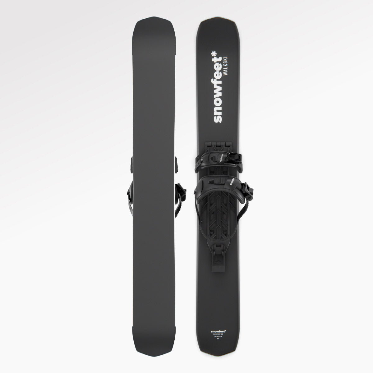 Snowfeet Walkski short backcountry touring skis for hiking and skiing, Climbing skins included, wood core.