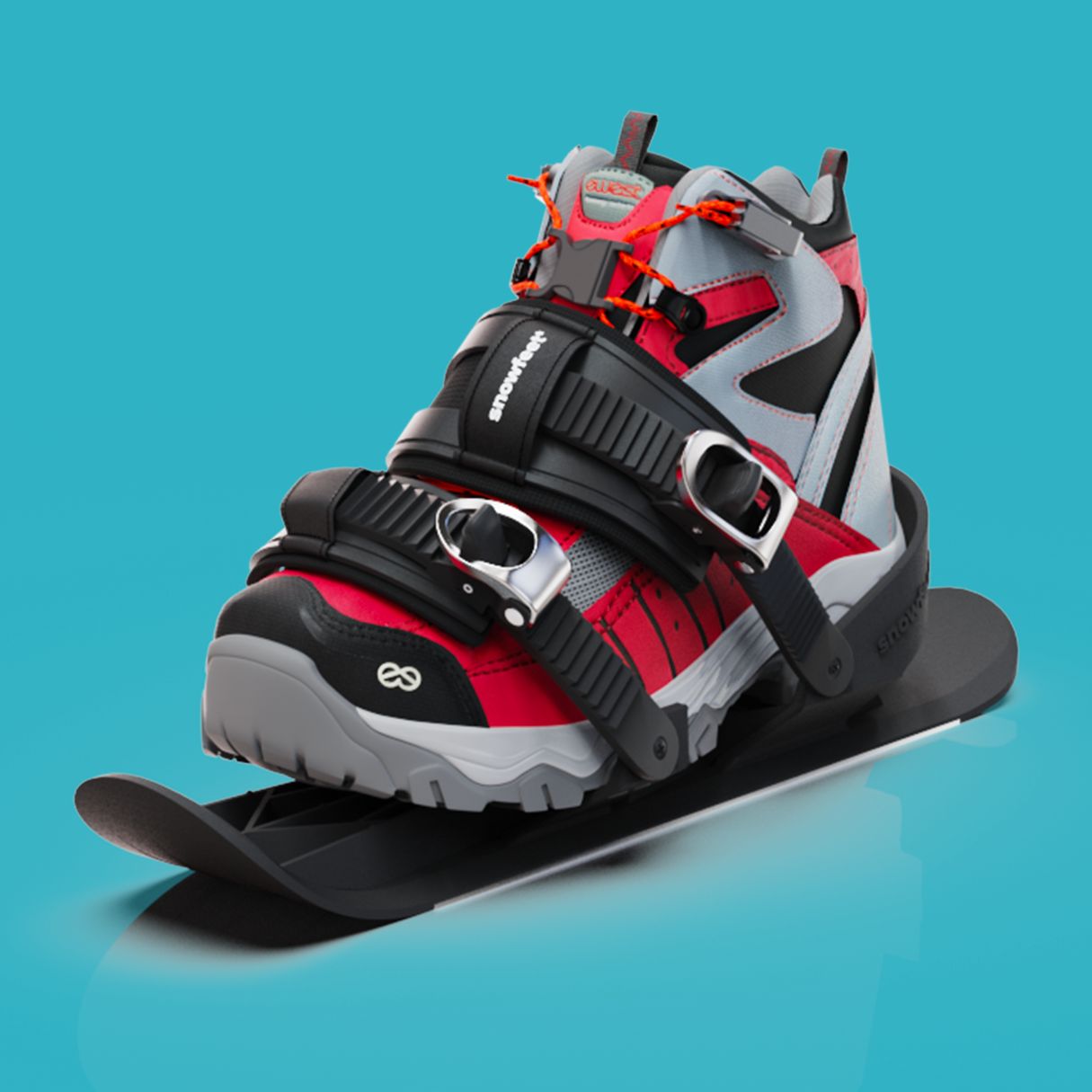 snowfeet skiskates skiblades snowblades mini skis winter shoes