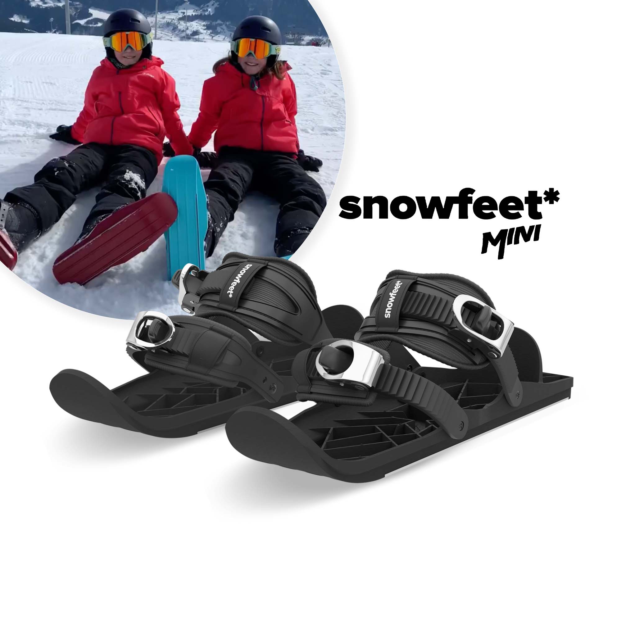 Snowfeet MINI KIDS | Shoe Size < 6 US | Mini Ski Skates