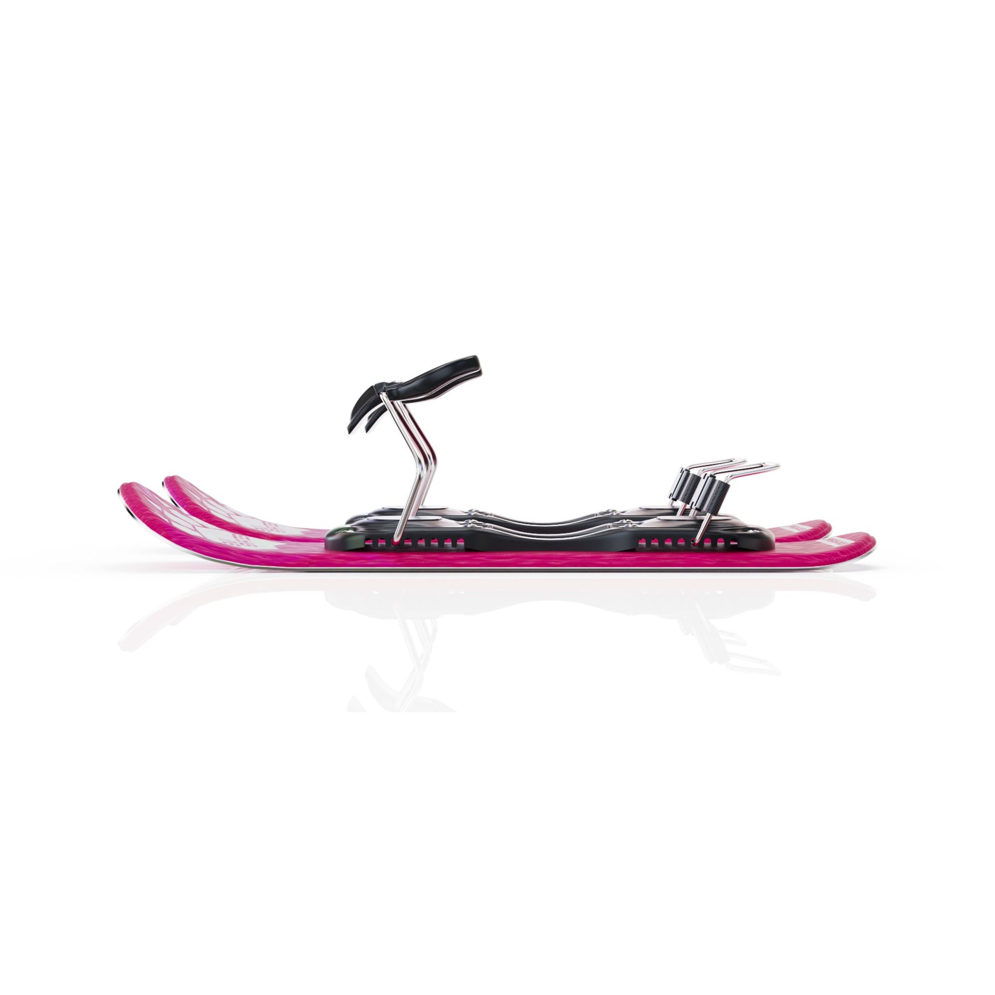 Snowfeet* Skiskates | 44 CM | Pink Paw | Ski Bindings | Skiblades Snowblades Mini Skis | Shortest Ski