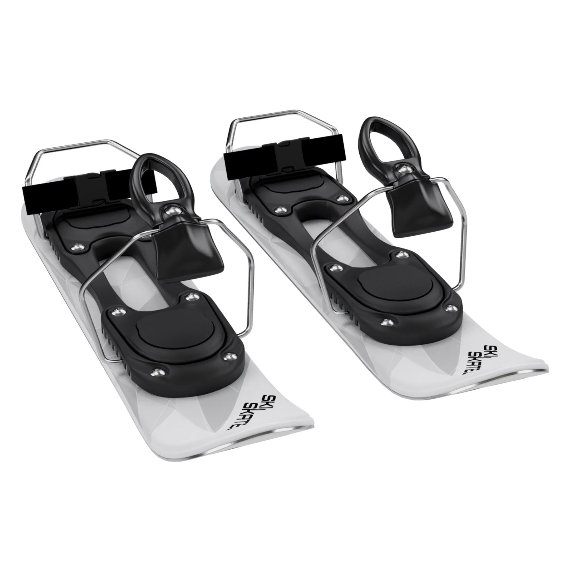 Snowfeet* Skiskates | 44 CM | White Triangle | Ski Bindings | Skiblades Snowblades Mini Skis | Shortest Ski