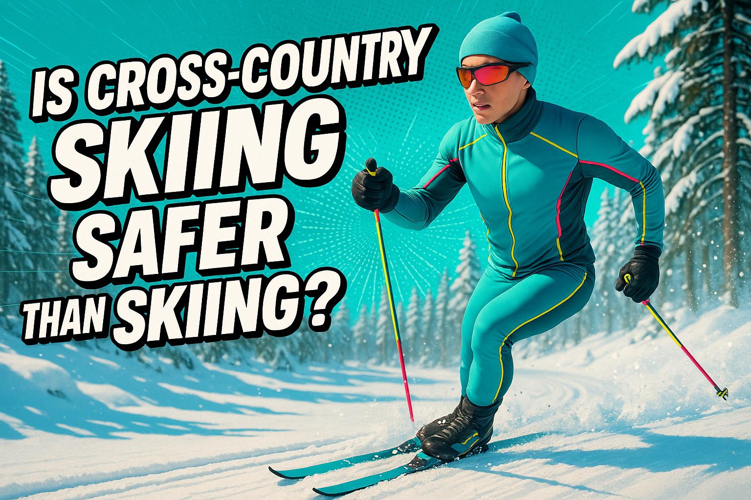 Is cross-country skiing safer than skiing?