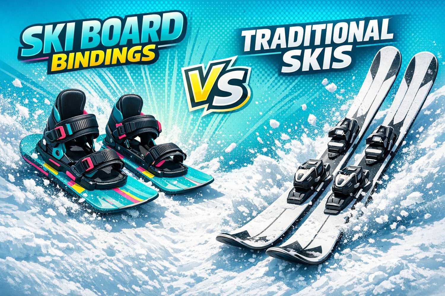 Skis With Snowboard Bindings vs Traditional Ski Setups