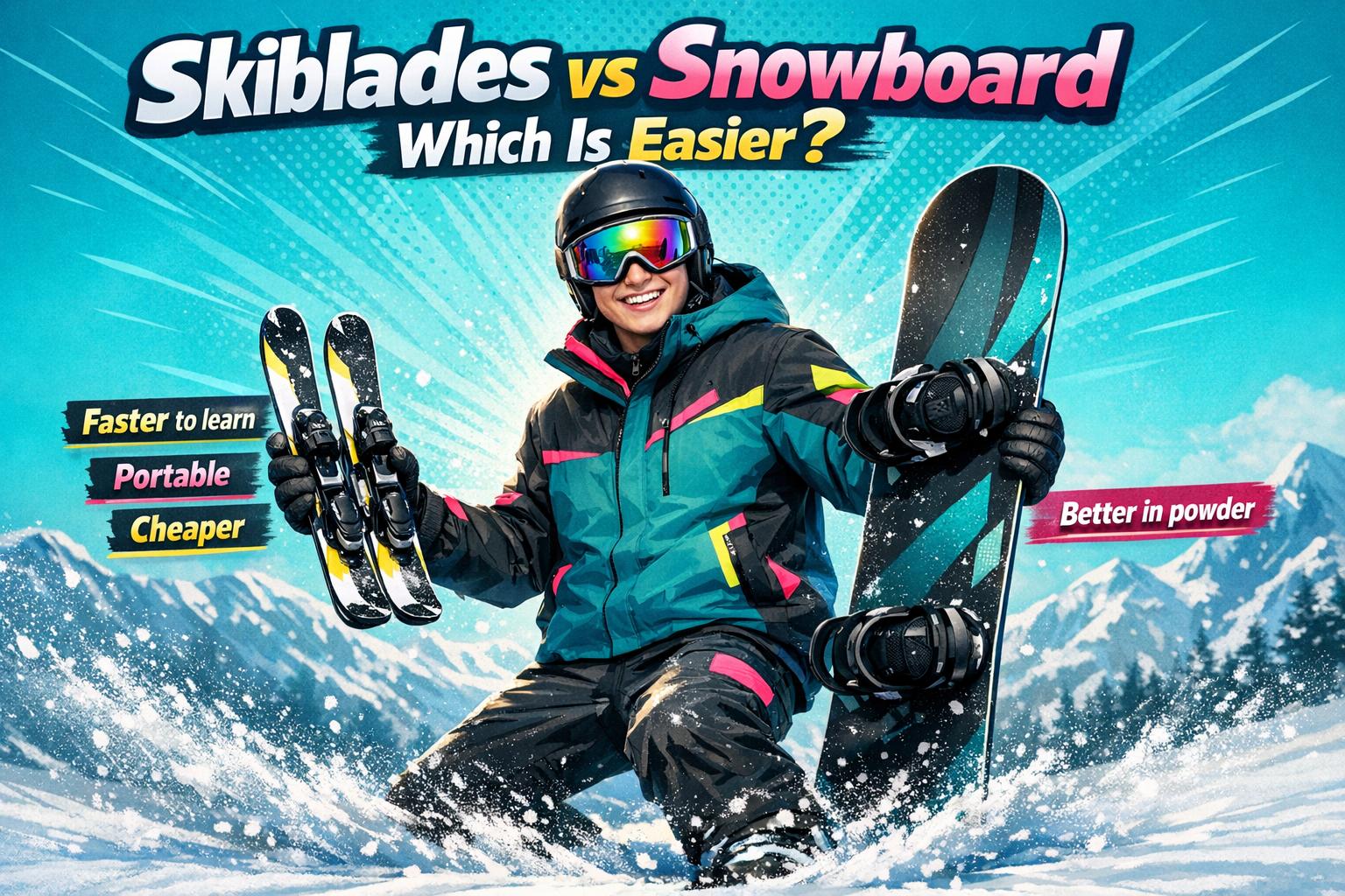 Skiblades vs Snowboard Which Is Easier
