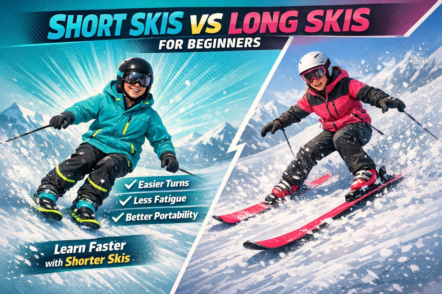 Short Skis vs Long Skis for Beginners - snowfeet*