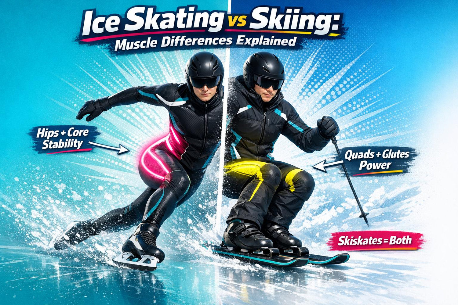 Ice Skating vs Skiing Muscle Differences Explained - snowfeet*