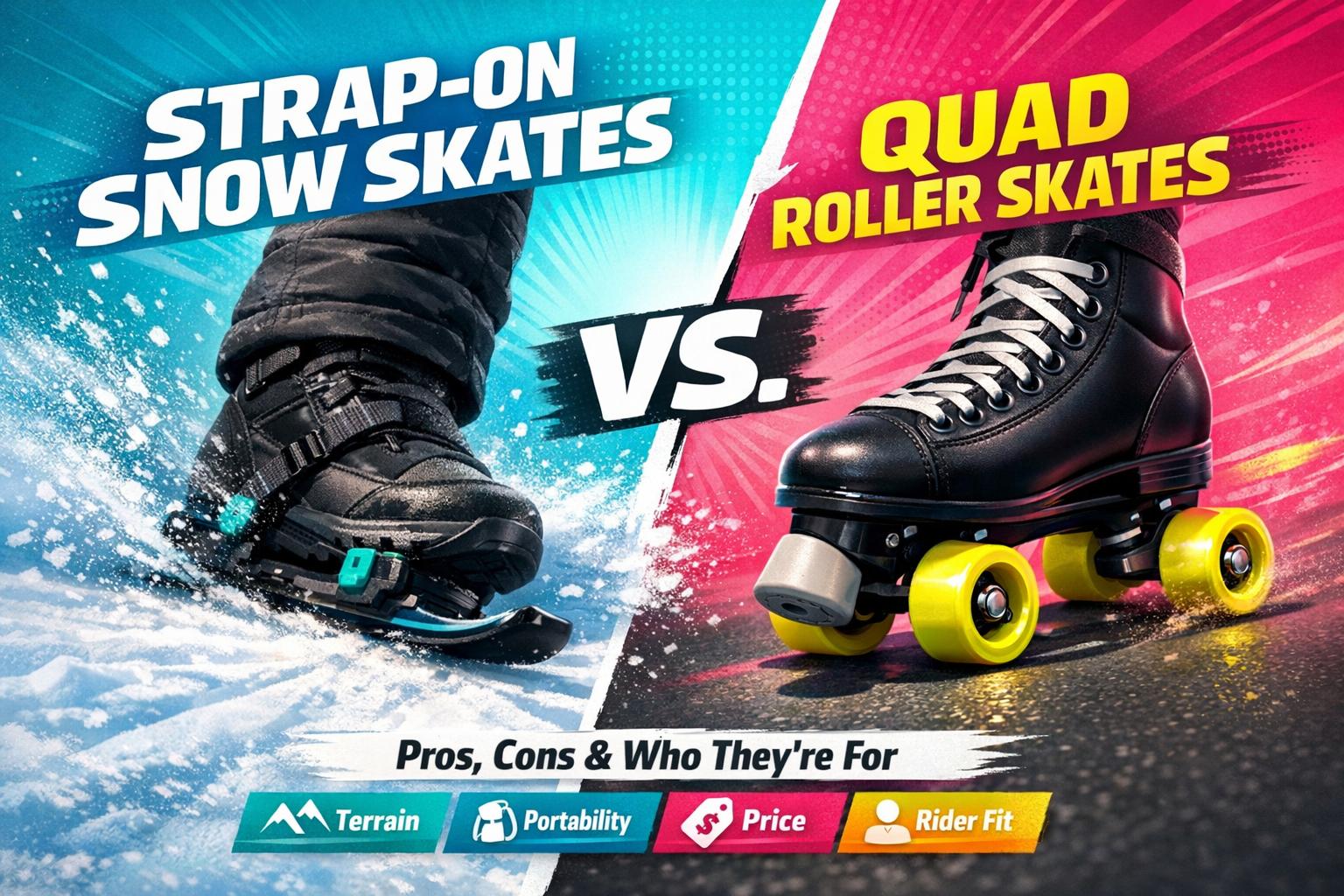 Strap-On Skates vs. Traditional Roller Skates: Pros, Cons & Who They’re For - snowfeet*