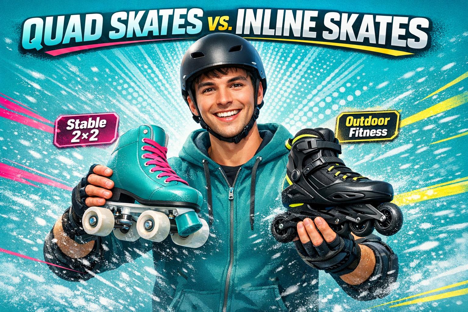 Quad Skates vs. Inline Skates: Which Is Easier for Beginners? - snowfeet*