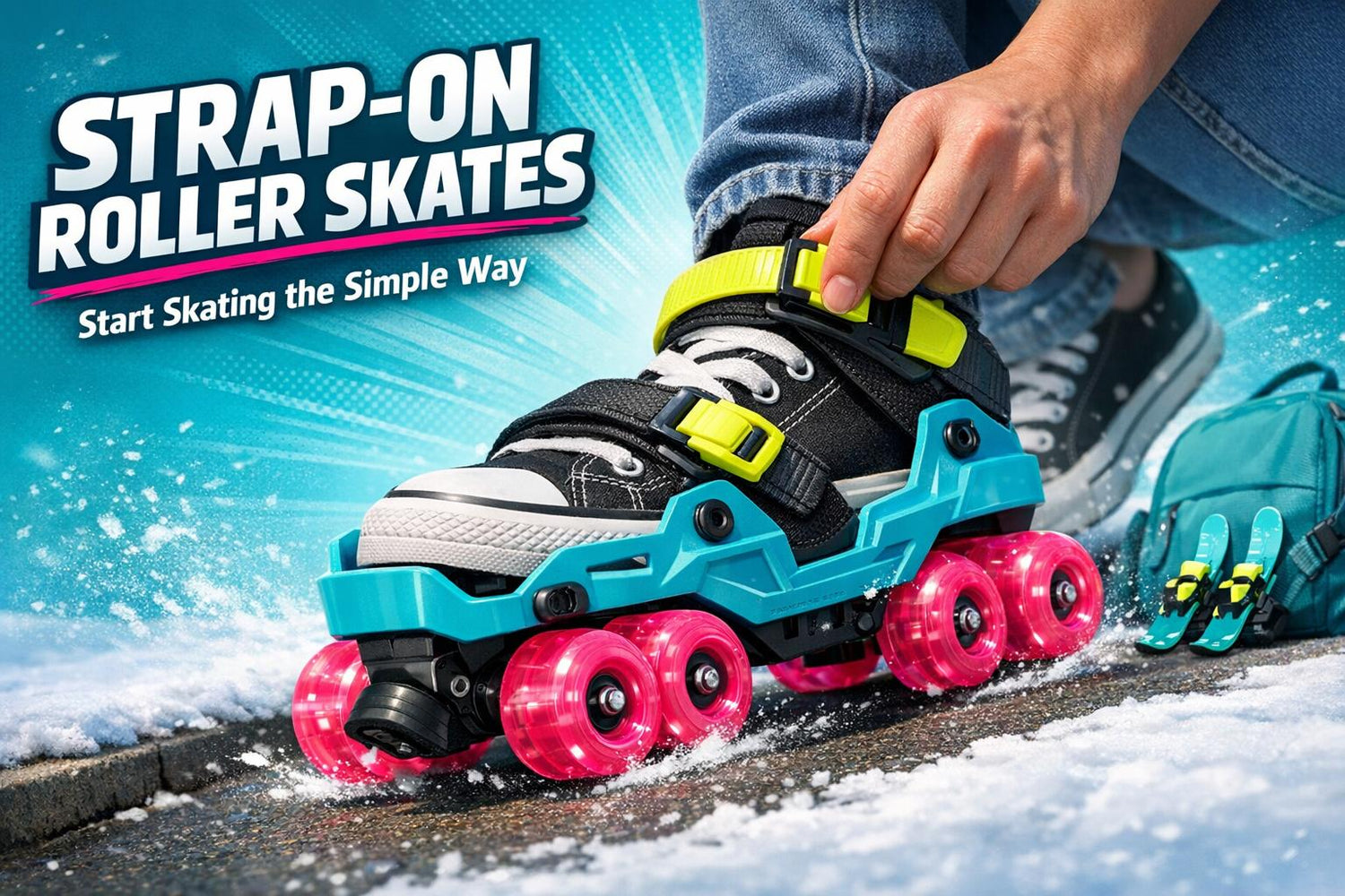 Strap-On Roller Skates: The Simplest Way to Start Skating - snowfeet*