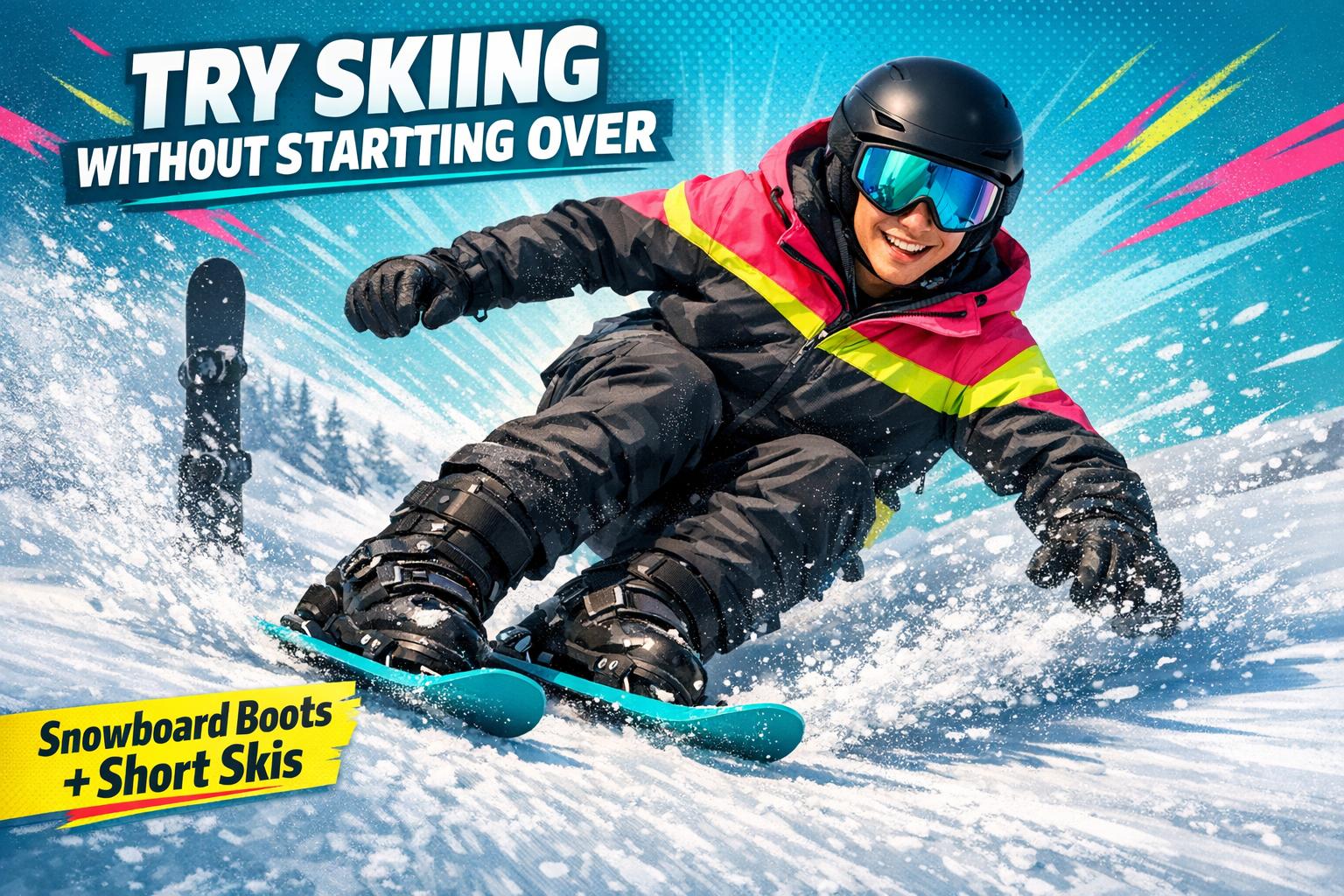 Best Way for Snowboarders to Try Skiing Without Starting Over - snowfeet*