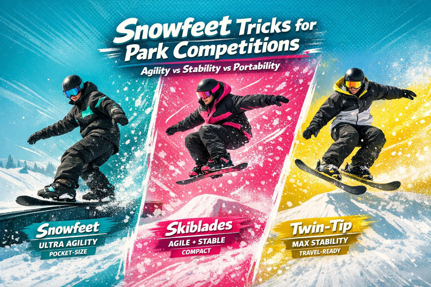Snowfeet Tricks for Park Competitions - snowfeet*