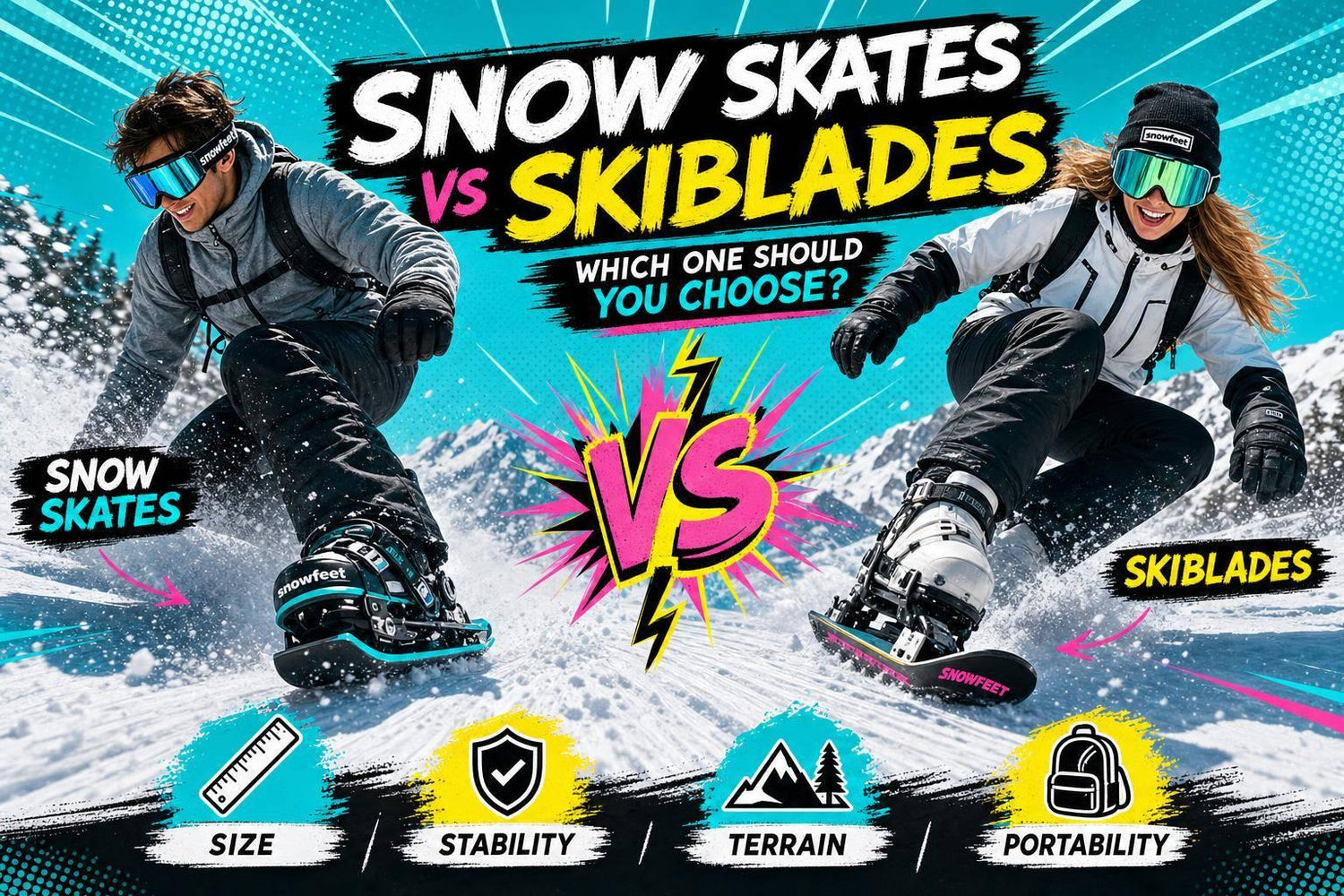 Snow Skates vs Skiblades: Which One Should You Choose? - snowfeet*