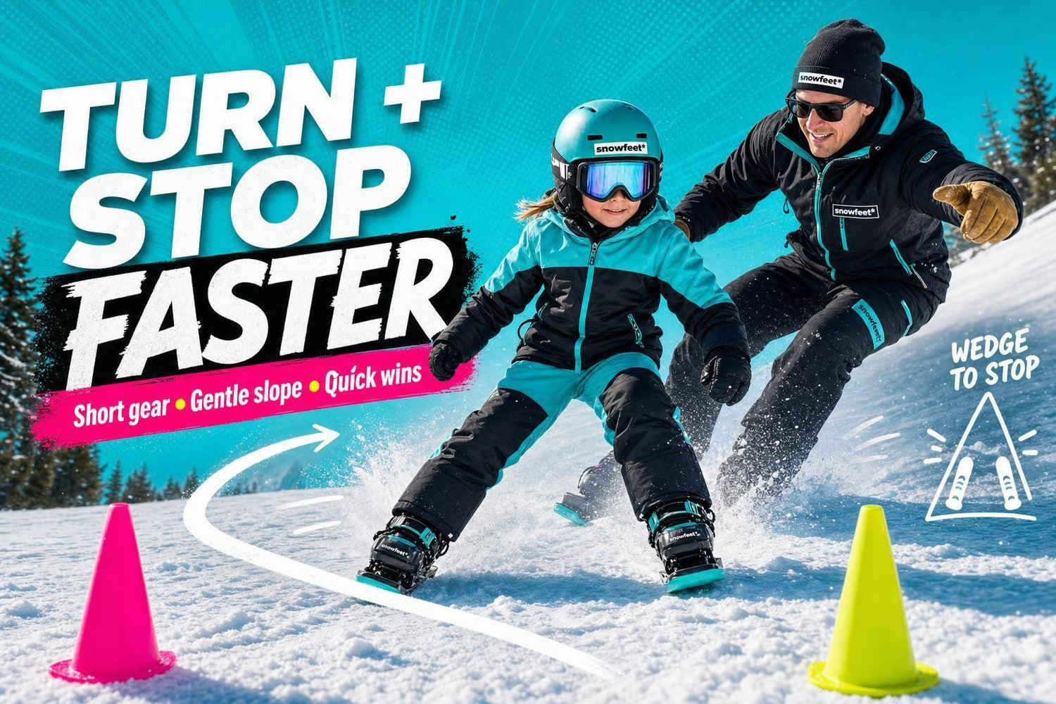 How to Help Kids Learn Turning and Stopping Faster - snowfeet*