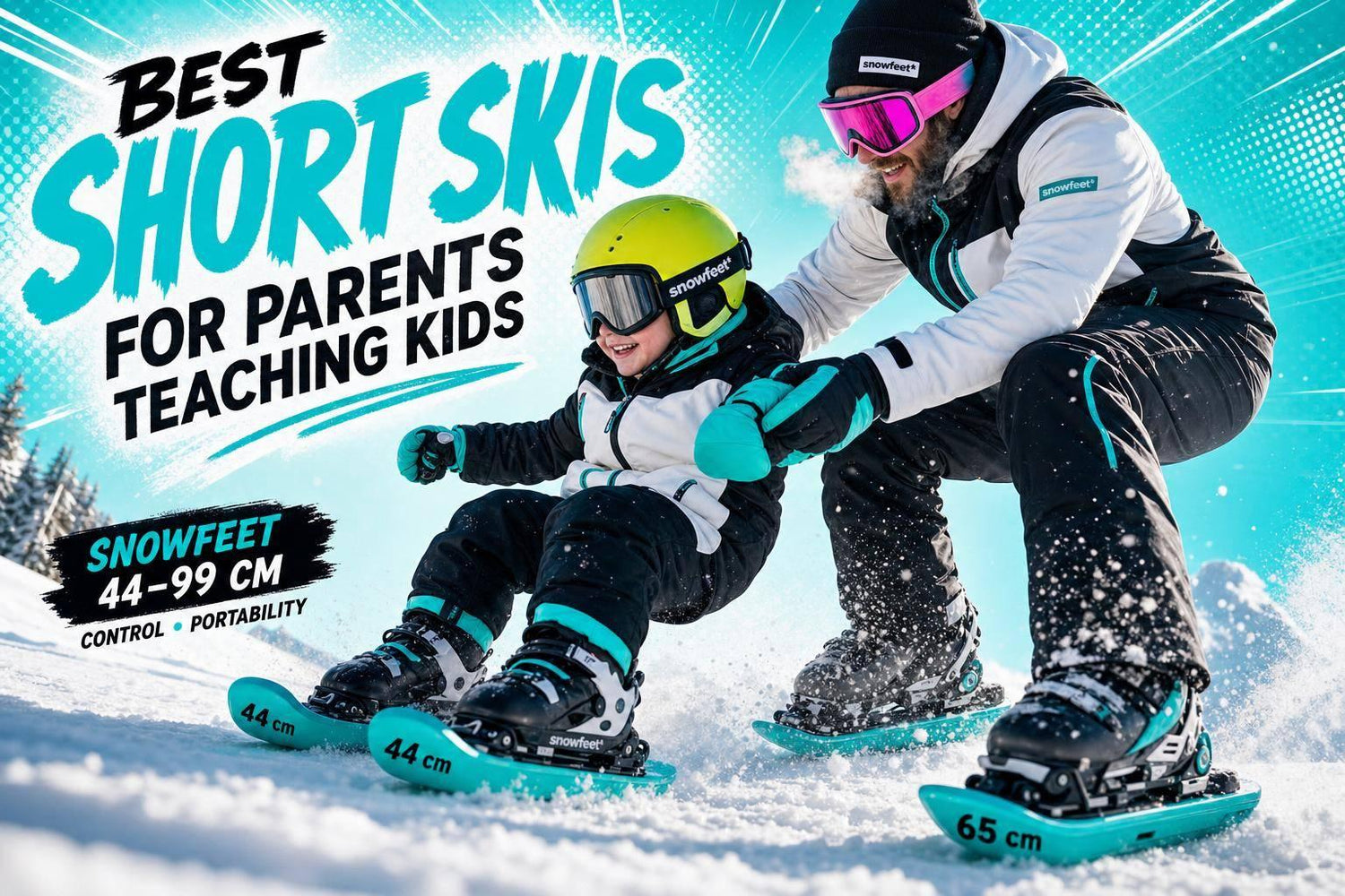 Best Short Skis for Parents Teaching Kids - snowfeet*