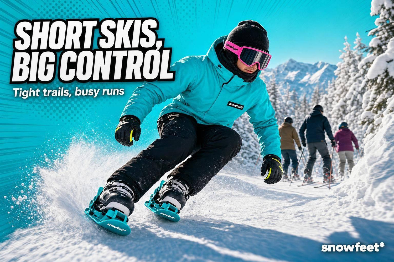 Short Skis for Narrow Trails and Crowded Runs - snowfeet*