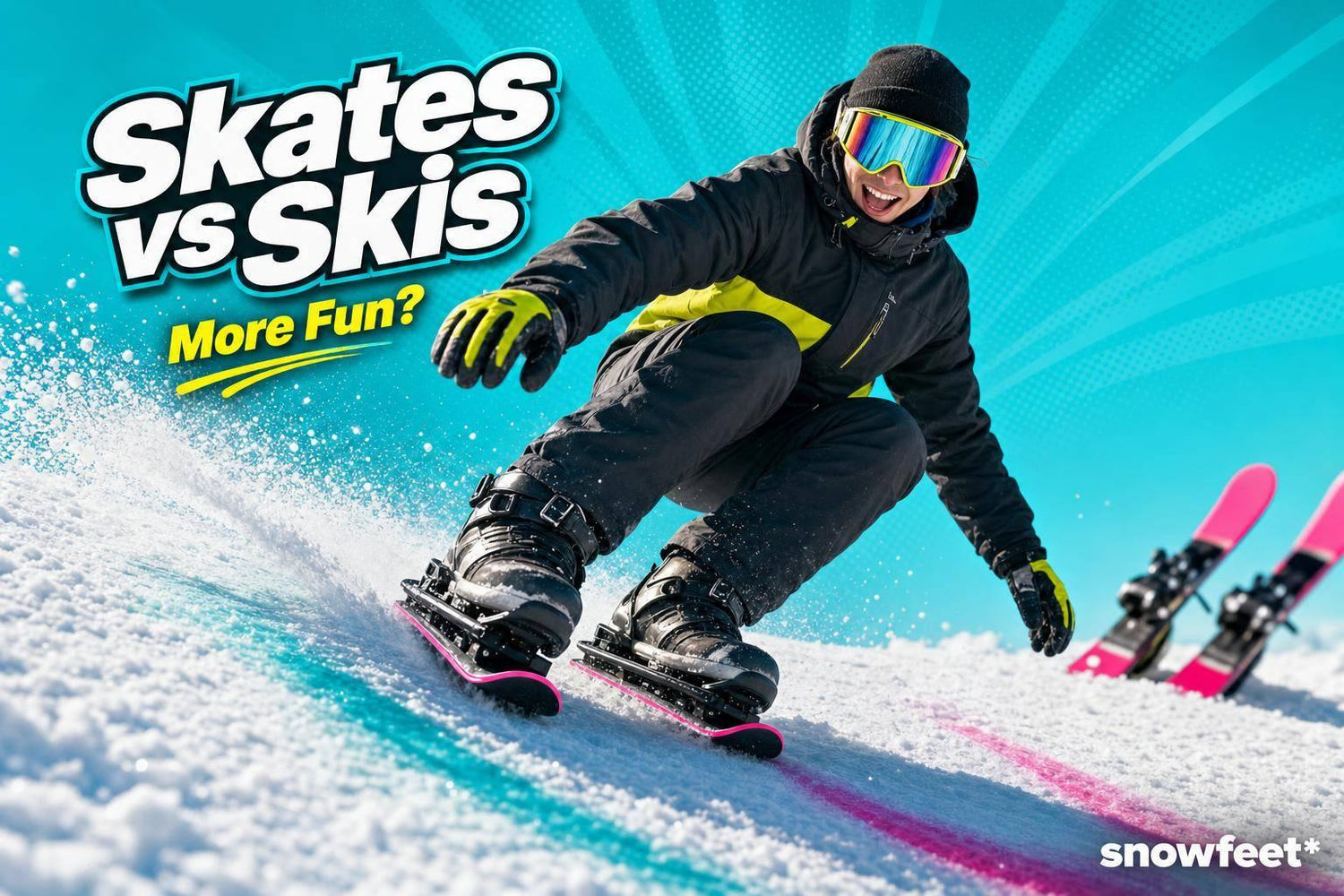 Snow Skates vs Short Skis: Which Is More Fun? - snowfeet*