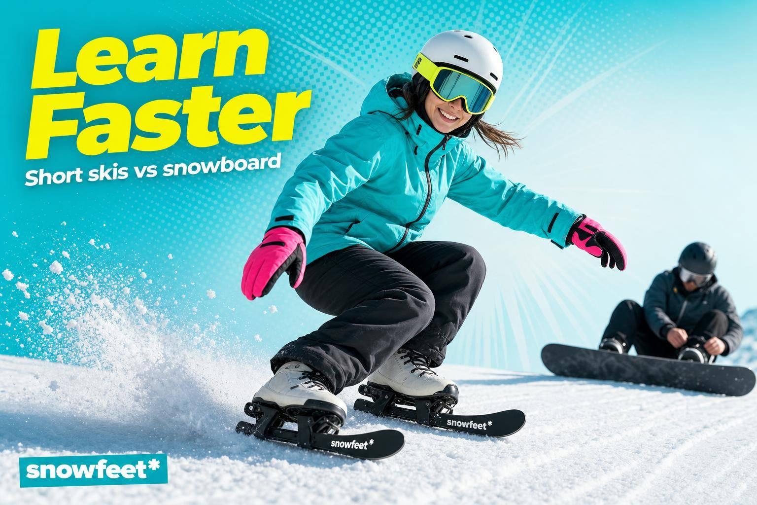 Short Skis vs Snowboard: Which Is Easier to Learn? - snowfeet*