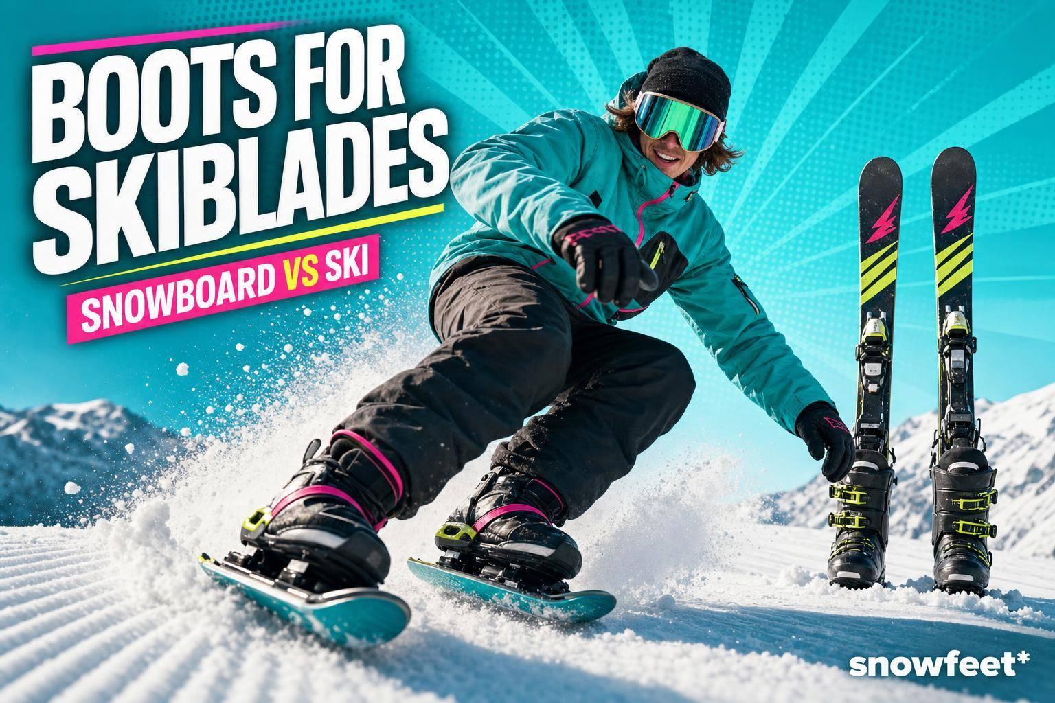 Ski Boots vs Snowboard Boots for Skiblades - snowfeet*