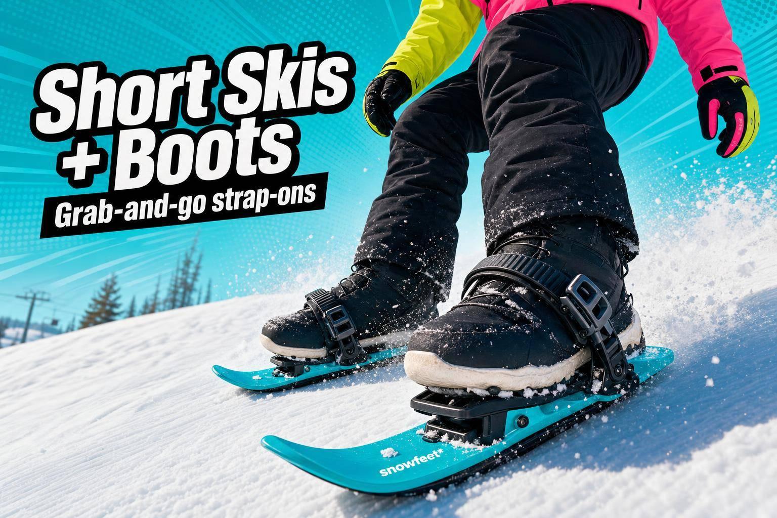 Short Skis With Regular Winter Boots: What Are Your Options? - snowfeet*