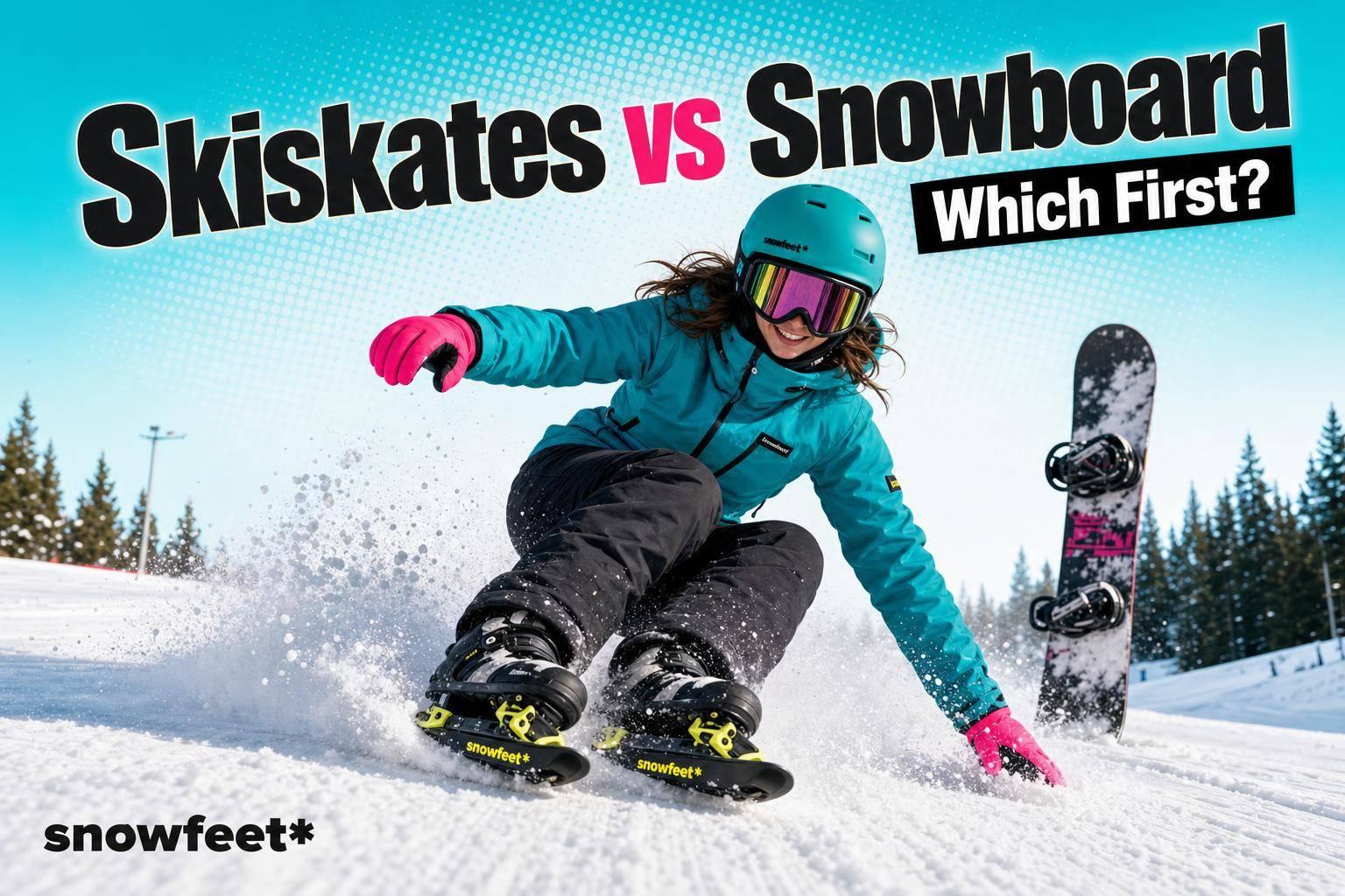 Skiskates vs Snowboarding: Which Should You Try First? - snowfeet*