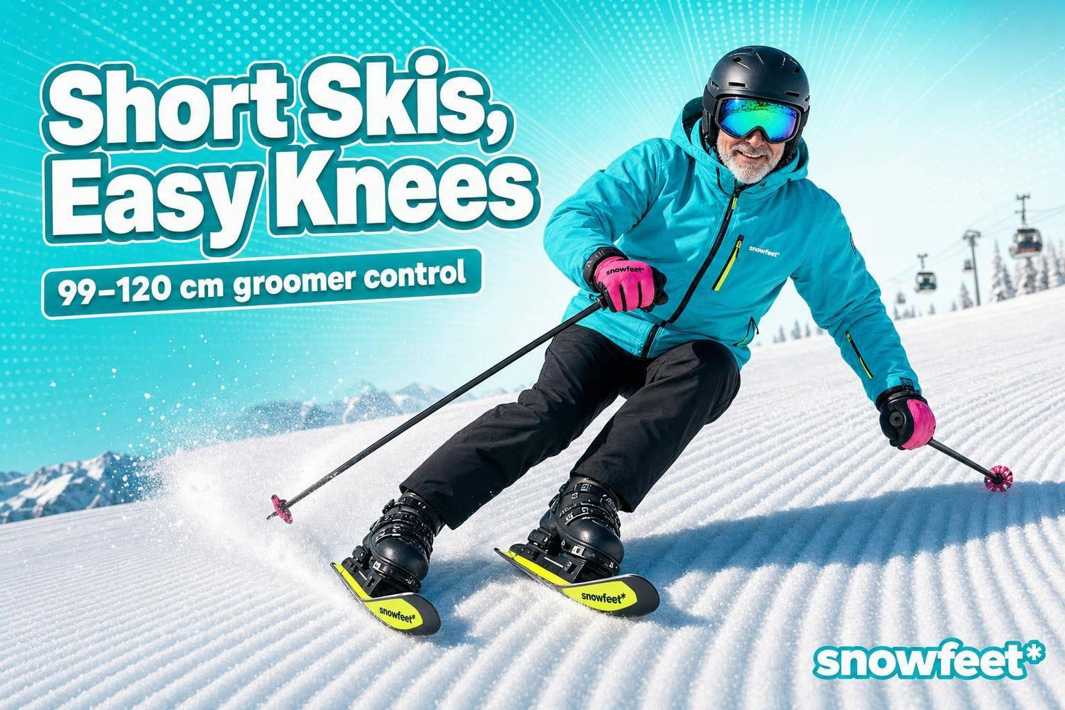 Best Short Skis for Older Skiers and Easier Knees - snowfeet*