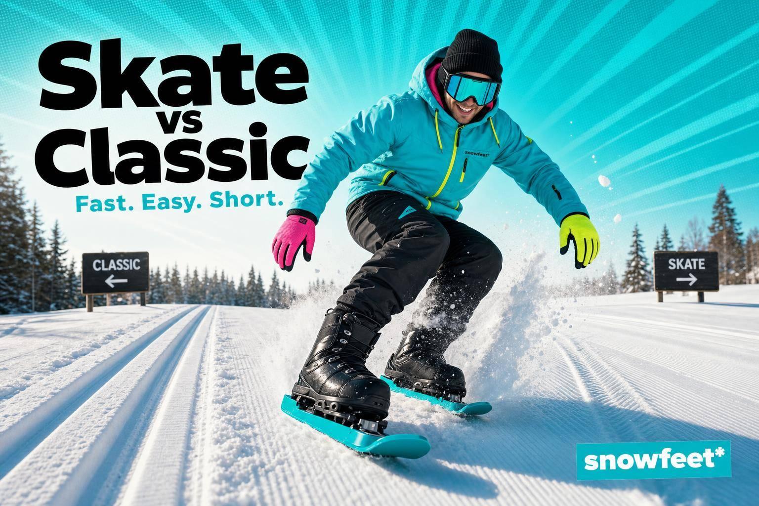 NORDIC Skate Skis vs Classic Cross-Country Skis