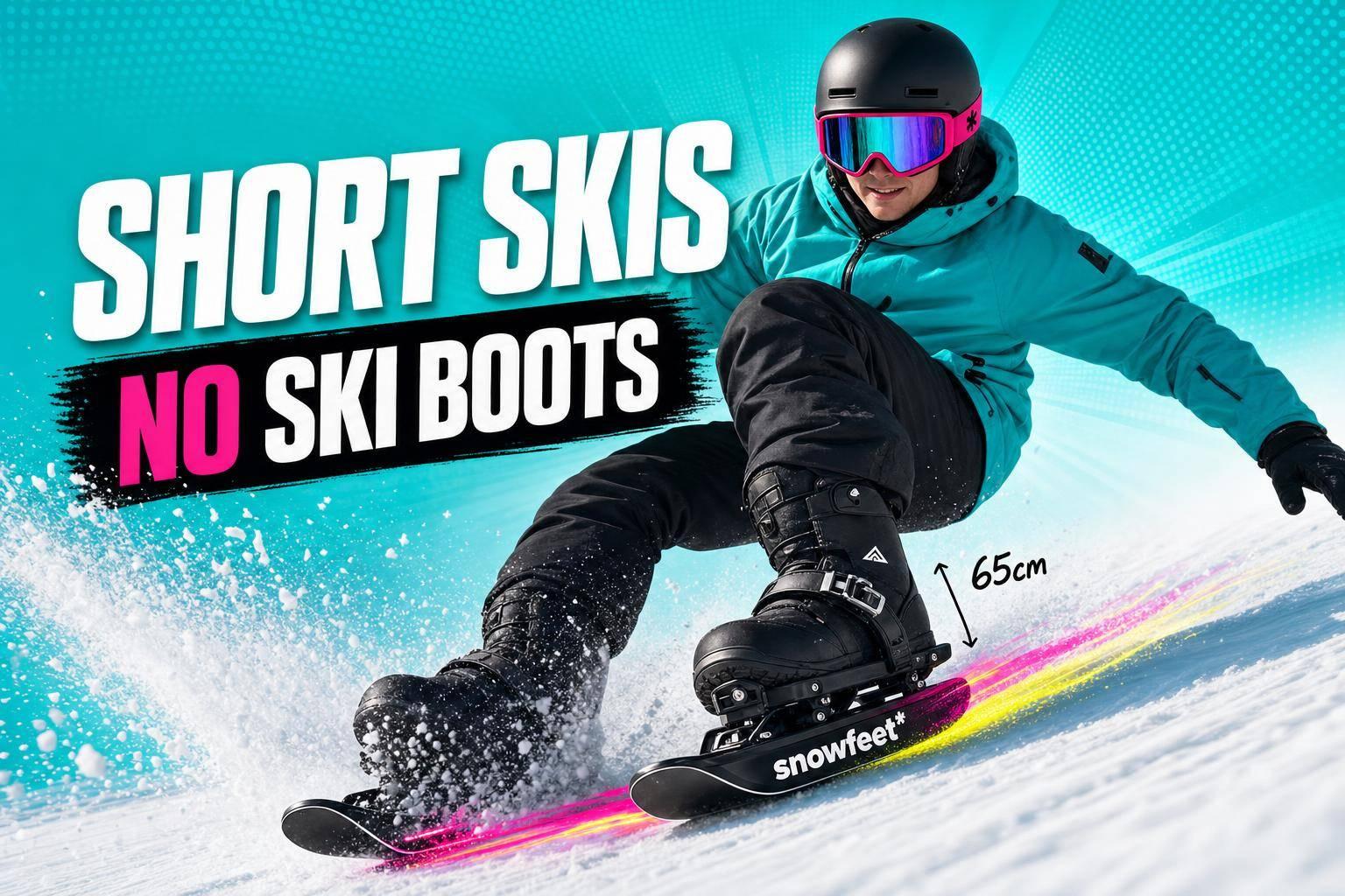 Snowboarders: Try Short Skis Without Buying Ski Boots - snowfeet*