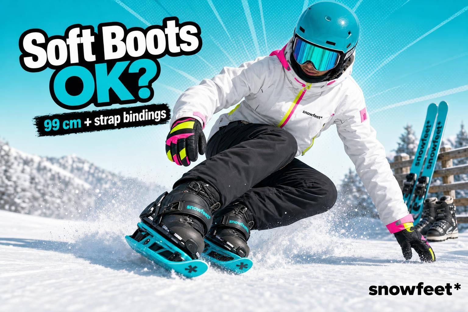 Can You Ski on Skiblades With Soft Snowboard Boots? - snowfeet*