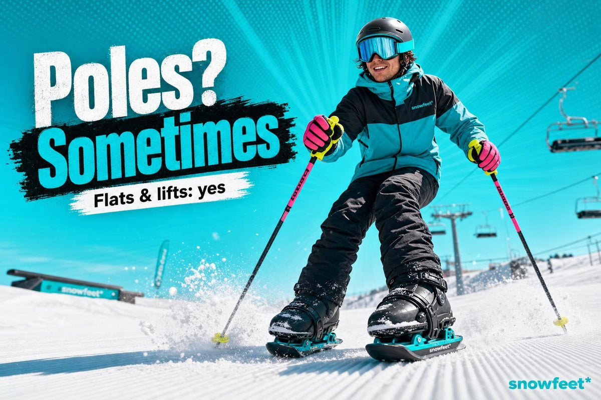 Can You Use Ski Poles With Skiskates? - snowfeet*