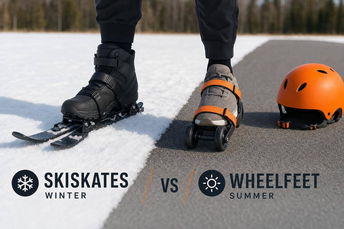 Skiskates vs Wheelfeet: Winter and Summer on Your Shoes - snowfeet*