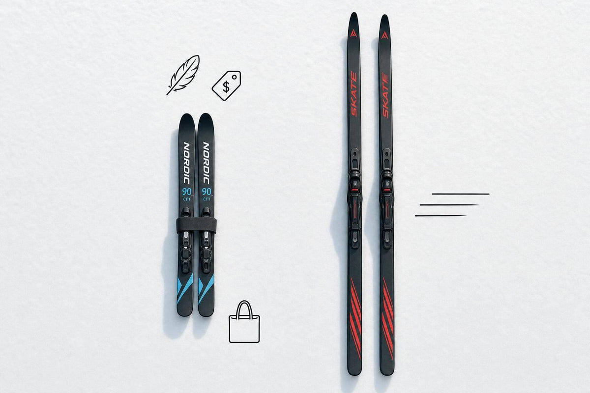 NORDIC 90 cm vs Skate Skis: Lighter and Cheaper? - snowfeet*