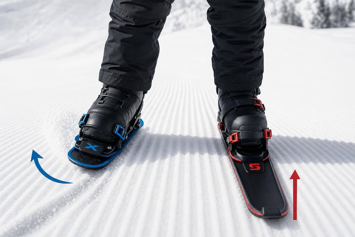 Snowfeet X vs Skiskates for Snowboard Boots - snowfeet*