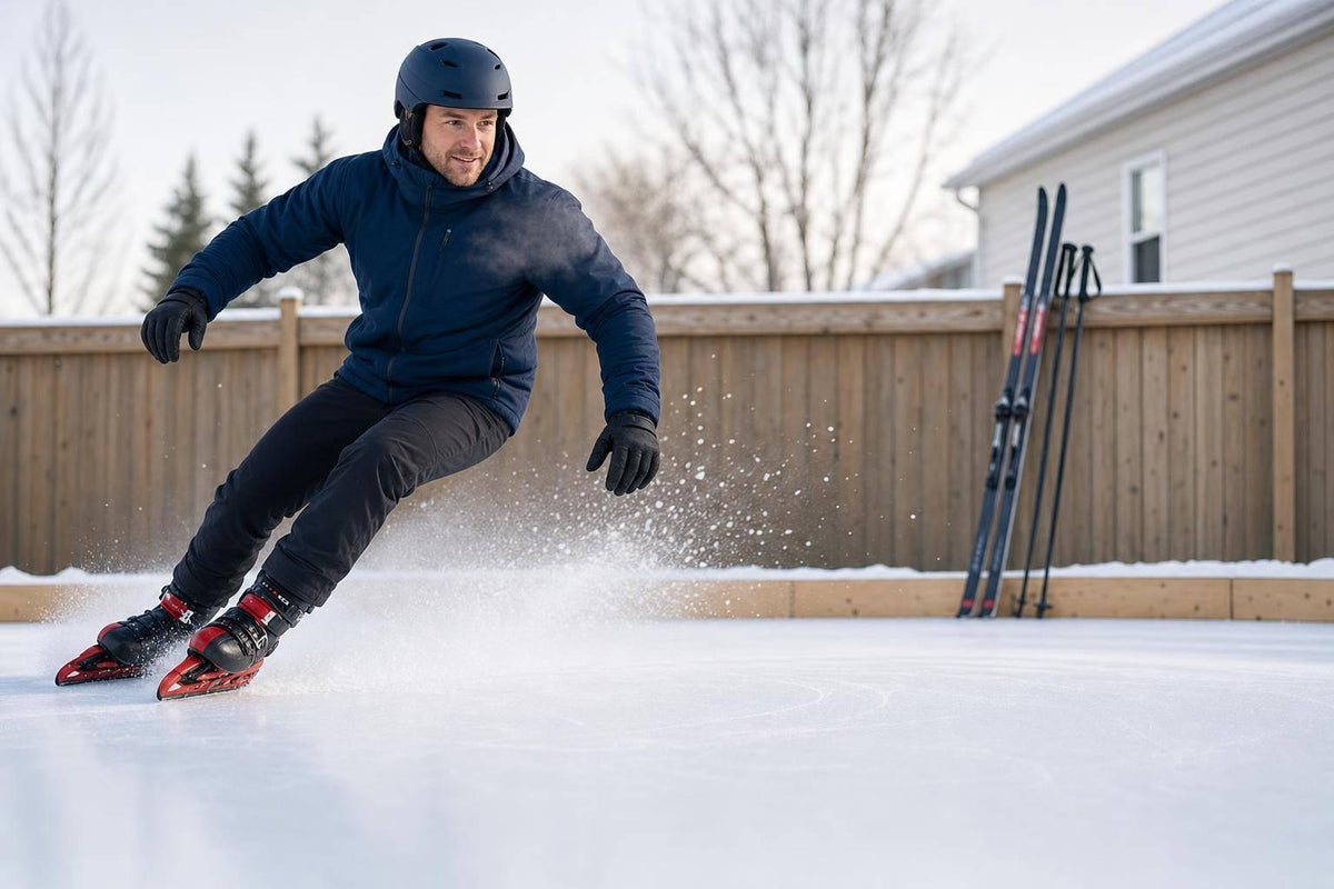 Skiskates vs Skis for Frozen Backyard Rinks - snowfeet*
