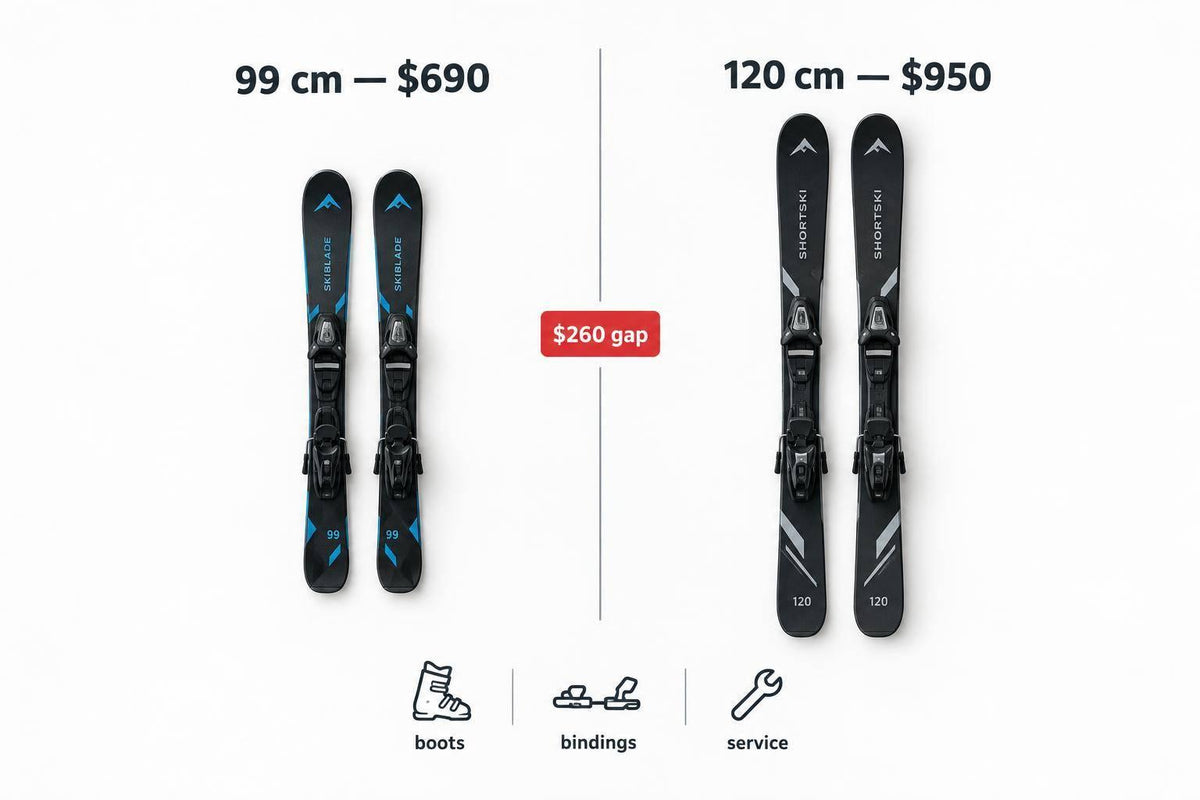 How Much Are 99 cm Skiblades vs 120 cm Short Skis? - snowfeet*
