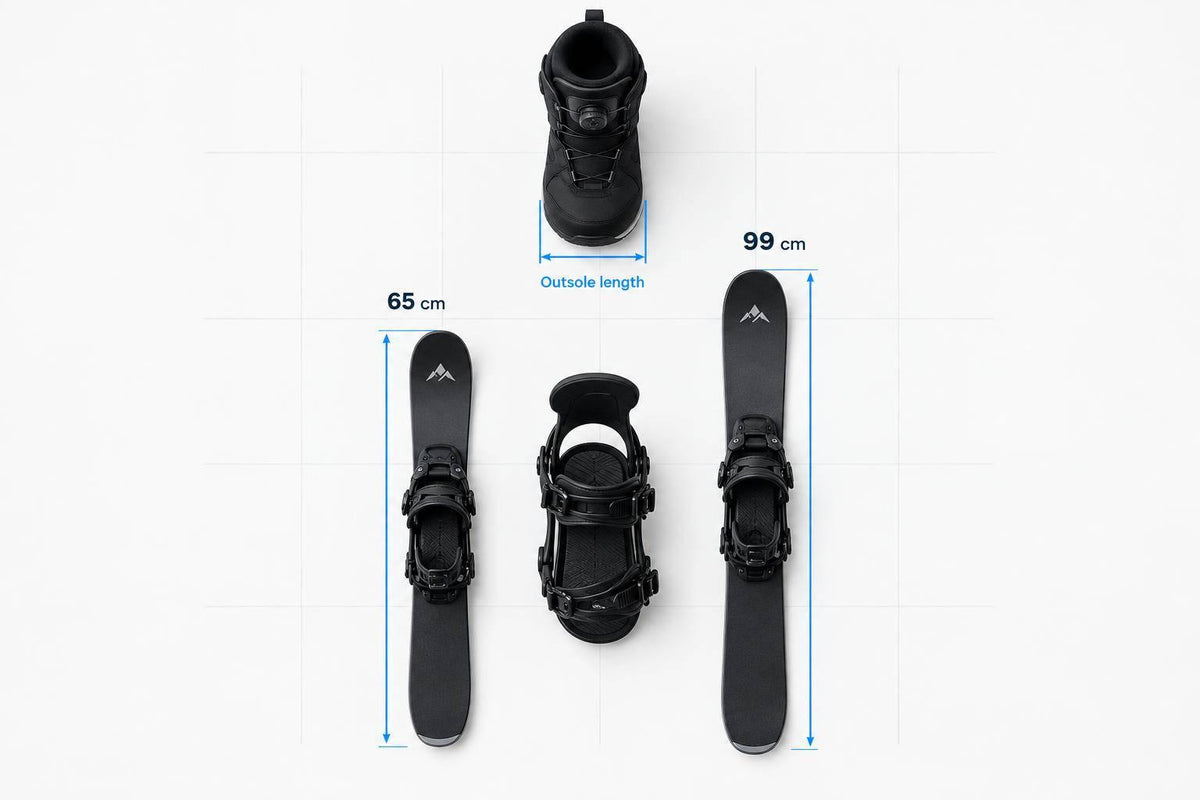 Short Skis With Snowboard Bindings: Sizing for Boots - snowfeet*