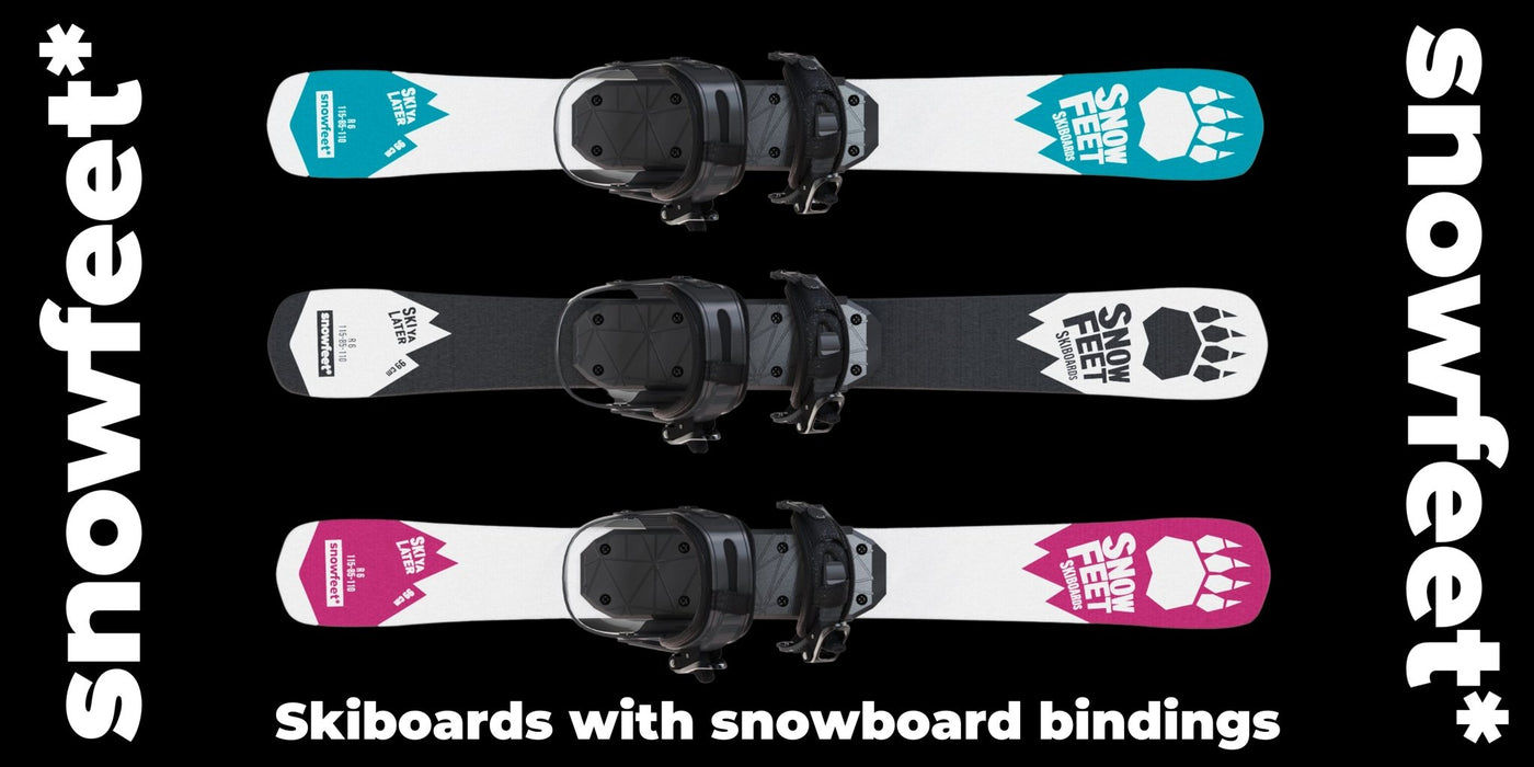 Snowblades with Snowboard Bindings Skiboards Skiblades for Snowboa