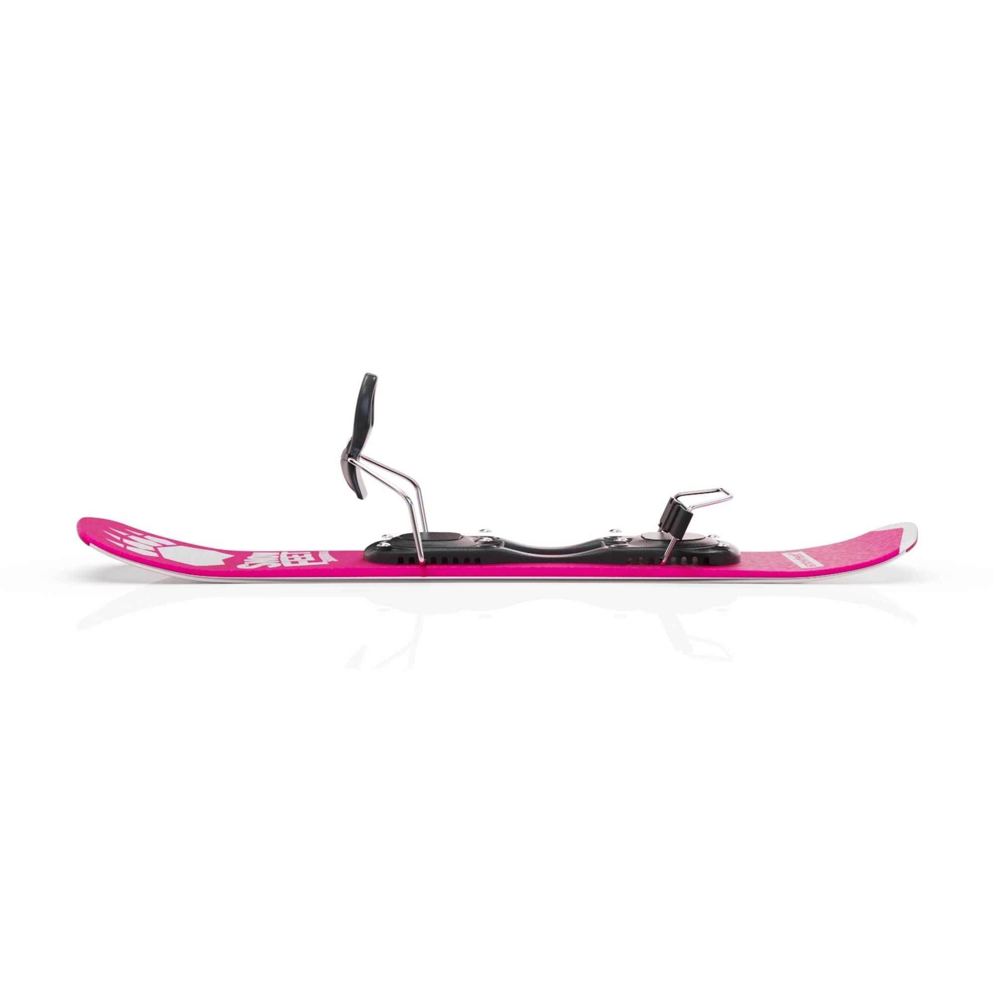 snowfeet-snowblades-for-ski boots-snowboard-boots-black-skiboards-shortski-65cm-pink