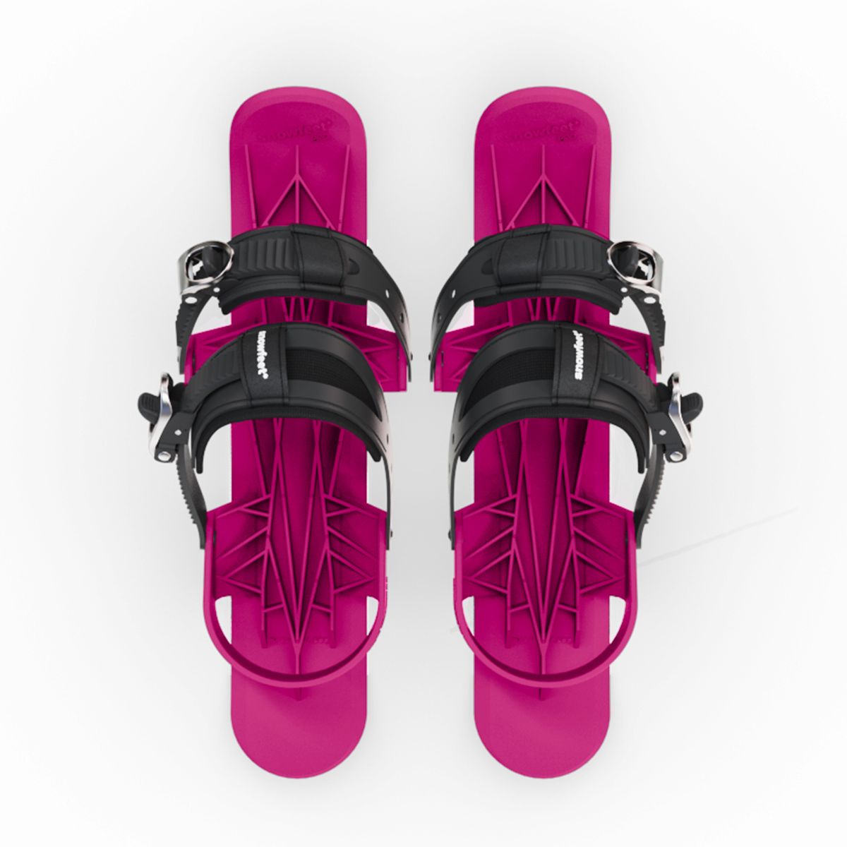  snowfeet pro mini ski skates for snow snowskates skiskates skating ski short ski mini skiskate for snow snowfeet new model best model #color_pink