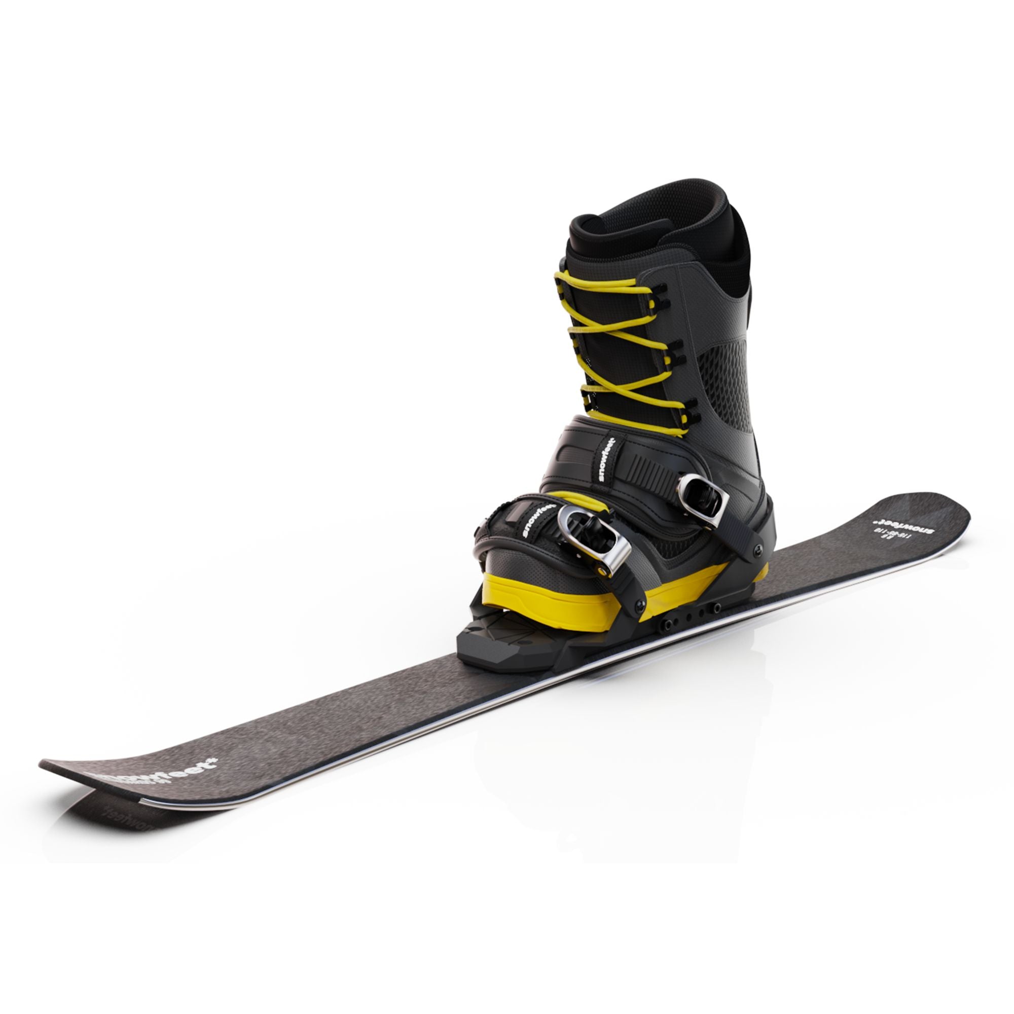 skiboards snowblades short ski 99 snowfeet mini little ski skiblades for snowboard boot with snowboard boot bindings black