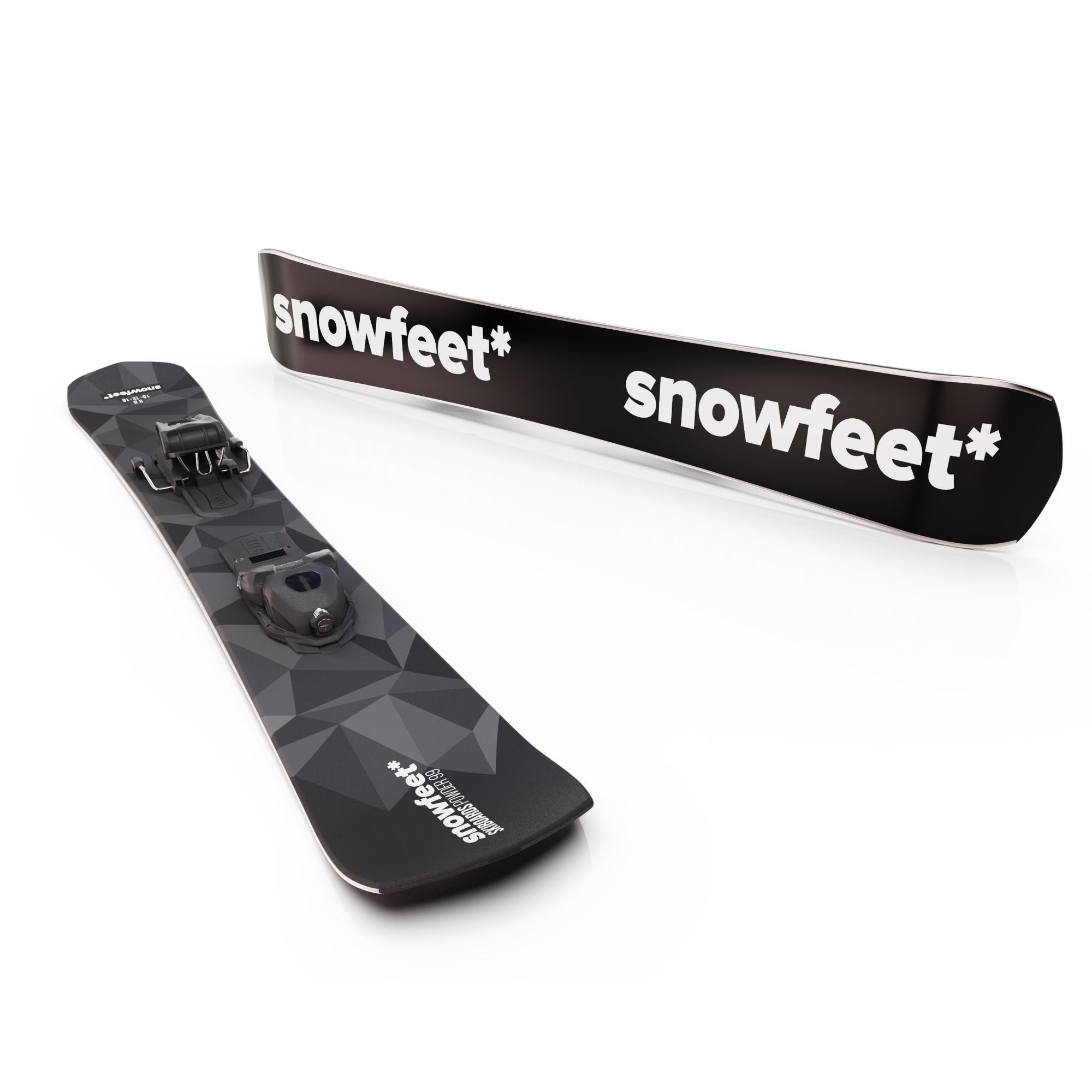 Snowfeet* POWDER Skiblades | 99 CM | Skiboards Snowblades Short Skis