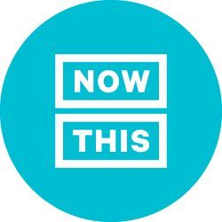 Logo of 'NOW THIS' with a blue circle background