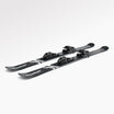 Skiboards Snowblades Short Mini Skis - snowfeet* 120 CM, Product photo, wood core skis, pro ski binding, black mountain color.