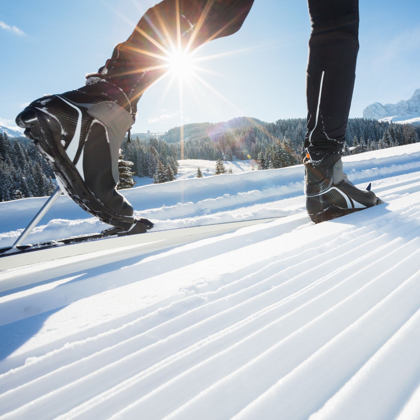 nordic skis, cross-country skiing, winter, snow