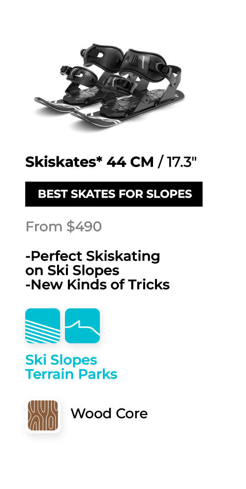 Skiskate with text on a white background