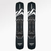 Skiboards Snowblades Short Mini Skis - snowfeet*, Product photo, wood core skis, ski binding, black mountain color.  #Model_Snowfeet 65 CM#Binding_Ski#Color_Black|Mountain Black#TopDown
