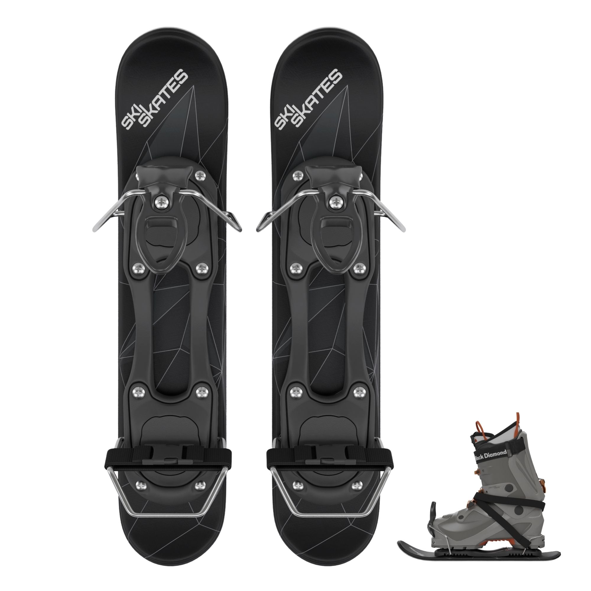 Skiskates by Snowfeet* | 44 CM | Snowblades Skiblades | Ski Boots Model | Free shipping - snowfeet*