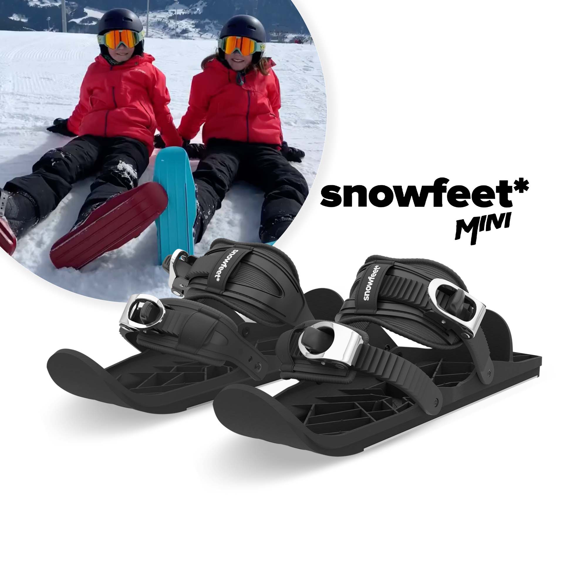 Snowfeet* MINI KIDS | Shoe Size < 6 US | Mini Ski Skates - snowfeet*